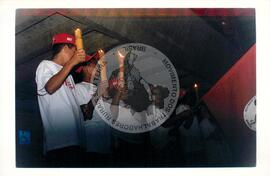 Encontro de Jovens do MST, na Ucicamp, 2o (Campinas-SP, 18 fev. 2000) [fotografia] / Fotógrafo(a) : Milene Medeiros. -- Ref.: BR-SPMST_MST-SN-CIN_AMP_000900-006535-ENJ.