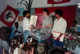 Ademar Bogo (Brasil, [sem data]) [fotografia] / Fotógrafo(a) : Douglas Mansur ; Juan Pezzuto ; Elizeu Santos ; Luciney Martins ; João Laet ; Arquivo MST. -- Ref.: BR-SPMST_MST-SN-CIN_AMP_001167-010232-LID.