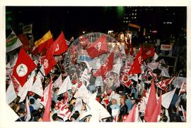 Ato público na Avenida Paulista (São Paulo-SP, 04 out. 1996) [fotografia] / Fotógrafo(a) : Douglas Mansur. -- Ref.: BR-SPMST_MST-SN-CIN_AMP_000390-002141-AMT.