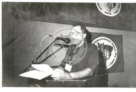 Conferência Internacional Terra, Ecologia e Dívida Externa (Espírito Santo, mai. 1992) [fotografia] / Fotógrafo(a) : Douglas Mansur. -- Ref.: BR-SPMST_MST-SN-CIN_AMP_001159-010049-RIT.