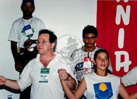 Chegada da Marcha Popular à Brasília (Brasília-DF, 07 out. 1999) [fotografia] / Fotógrafo(a) : Douglas Mansur. -- Ref.: BR-SPMST_MST-SN-CIN_AMP_001395-010937-MAC.