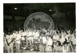 Painel Trabalhadores rurais x trabalhadores urbanos (Paraná, [sem data]) [fotografia] / Fotógrafo(a) : [sem autoria]. -- Ref.: BR-SPMST_MST-SN-CIN_AMP_000803-005116-CUL.