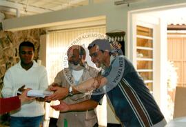 Encontro de estudantes da secretaria nacional com EDUCAFRO (São Paulo (Estado), abr. 2002) [fotografia] / Fotógrafo(a) : Leticia Barqueta. -- Ref.: BR-SPMST_MST-SN-CIN_AMP_000673-003817-ARV.