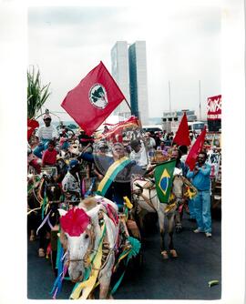 Manifestação dos servidores da Esplanada (Brasília-DF, 29 set. 1995) [fotografia] / Fotógrafo(a) : Eraldo Peres. -- Ref.: BR-SPMST_MST-SN-CIN_AMP_000578-003224-AMT.