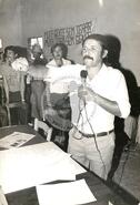Depoimento na Comissão de Direitos Humanos na Assembléia Legislativa (Porto Alegre-RS, 1984) [fotografia] / Fotógrafo(a) : Arquivo MST. -- Ref.: BR-SPMST_MST-SN-CIN_AMP_000660-003707-ARV.