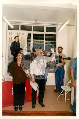 Inauguração da Secretaria Nacional (São Paulo (Estado), 20 out. 1997) [fotografia] / Fotógrafo(a) : Arquivo MST. -- Ref.: BR-SPMST_MST-SN-CIN_AMP_001033-008204-ELF.