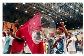 Encontro de Jovens do MST, na Ucicamp, 3o (Campinas-SP, 14 fev. 2001) [fotografia] / Fotógrafo(a) : Douglas Mansur. -- Ref.: BR-SPMST_MST-SN-CIN_AMP_000906-006858-ENJ.