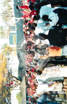 Mobilização em Brasília durante a Jornada Nacional "Acampamento Nacional Eldorado dos Carajás" (Brasília-DF, 03 set. 2001) [fotografia] / Fotógrafo(a) : Gildo Aguiar. -- Ref.: BR-SPMST_MST-SN-CIN_AMP_001918-014424-SJM.