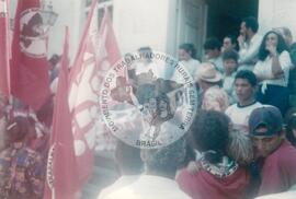 Ato em prol da reforma agrária e contra a violência no campo (Alagoas, 05 dez. 1995) [fotografia] / Fotógrafo(a) : Arquivo MST. -- Ref.: BR-SPMST_MST-SN-CIN_AMP_000496-002879-AMT.