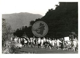 Romaria conquistadora da Terra Prometida (Porto Alegre-RS, 27 mai. 1986) [fotografia] / Fotógrafo(a) : Karine Emerich. -- Ref.: BR-SPMST_MST-SN-CIN_AMP_001956-014965-SPR.