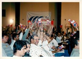 Congresso Nacional dos Metalurgicos da CUT, 4o (São Paulo (Estado), 05 jun. 1998) [fotografia] / Fotógrafo(a) : Douglas Mansur. -- Ref.: BR-SPMST_MST-SN-CIN_AMP_000755-004950-CSS.