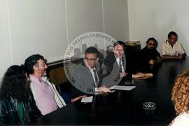 Embaixada brasileira no julgamento de José Rainha (Argentina, 1999) [fotografia] / Fotógrafo(a) : Carlos Calvo. -- Ref.: BR-SPMST_MST-SN-CIN_AMP_001091-008816-RIT.