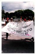 Marcha Sem Terra contra a prisão de 6 trabalhadores (São Paulo-SP, mar. 2000) [fotografia] / Fotógrafo(a) : Joaquim Duarte. -- Ref.: BR-SPMST_MST-SN-CIN_AMP_001426-011570-MAC.