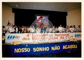 Congresso Nacional dos Metalurgicos da CUT, 4o (São Paulo (Estado), 05 jun. 1998) [fotografia] / Fotógrafo(a) : Douglas Mansur. -- Ref.: BR-SPMST_MST-SN-CIN_AMP_000755-004952-CSS.